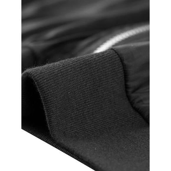 Bomber Jacket Long Sleeve Crop Mesh Sheer Jackets Black - Picture 5 of 6